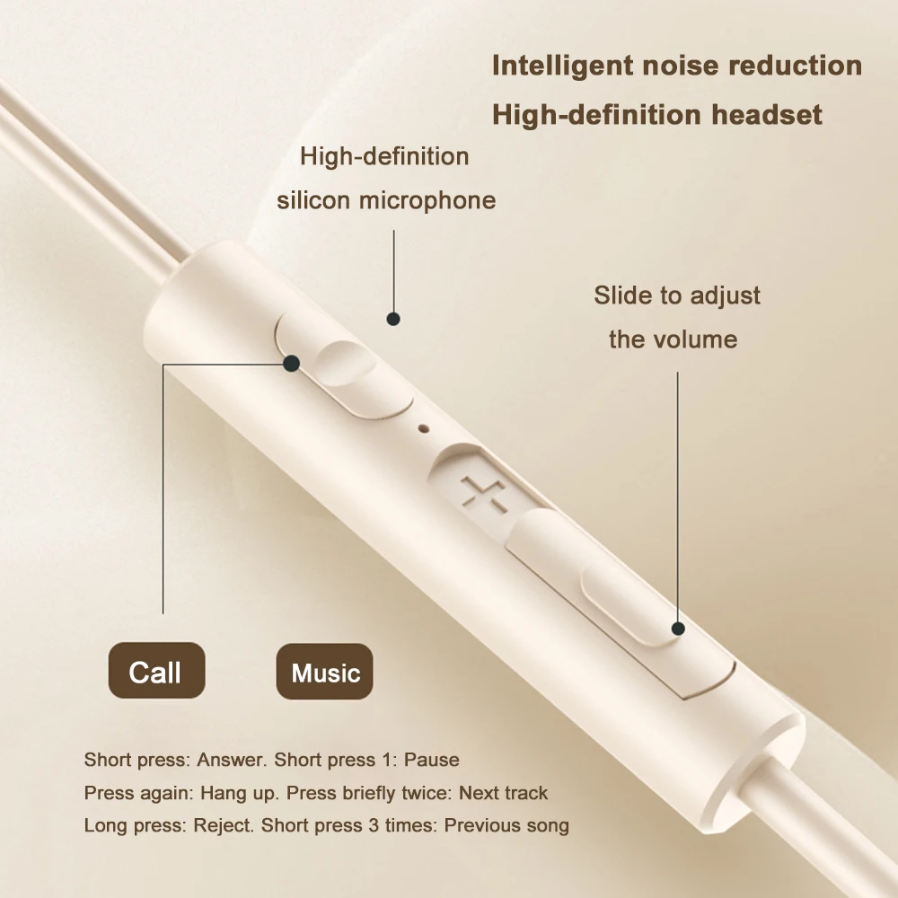 Type-C 3.5mm Jack Wired Headphones With Microphone For Samsung Galaxy S25 S24 S23 S22 S21 Ultra Note 20 10 USB-C Wired Earphones