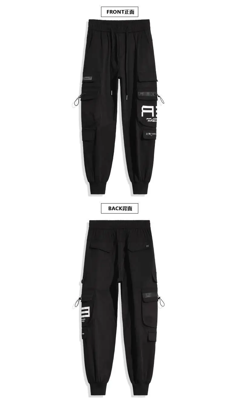 HKSH Women Tide Cargo Pants Casual Loose Trend American Pockets Safari Style Overalls High Street Foot Binding Hiking Ins HK3902
