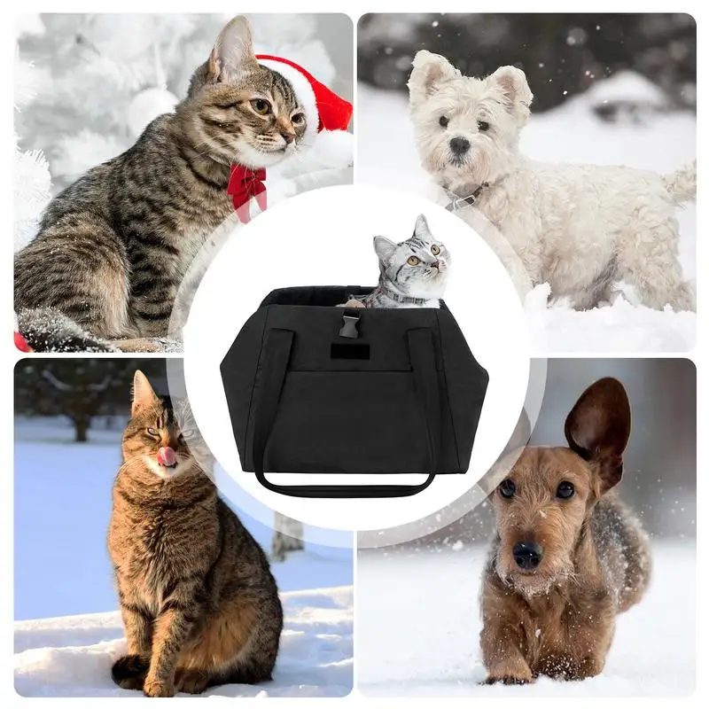 Dog Carrier With Heat USB Heated Adjustable Puppy Shoulder Bag Heated Warm Cat Carrier Soft Side Pet Carrier For Cat Small Dog