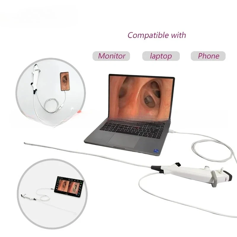 

USB Flexible Bronchoscope and Operation Channel LED Digital Video