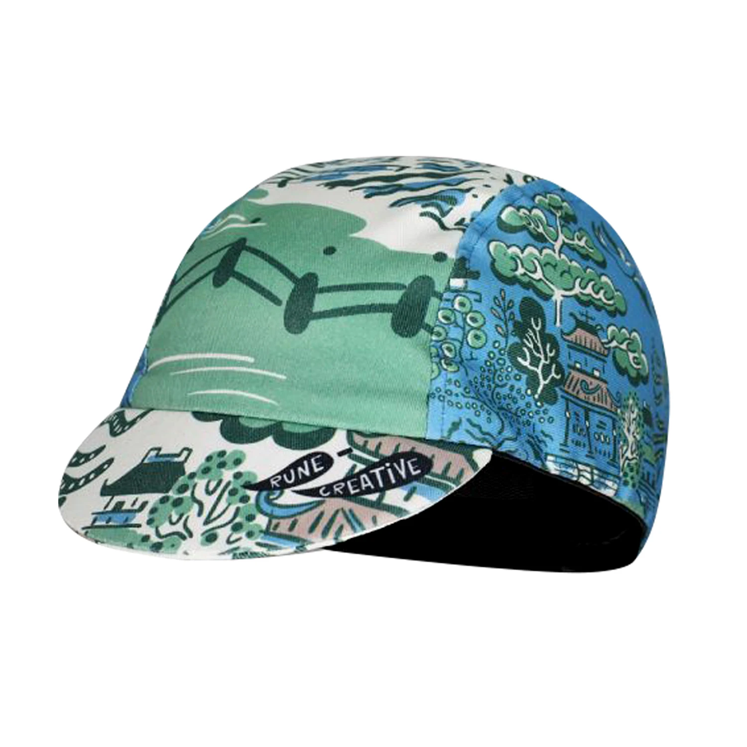 Classical  Tea Garden Architectural Style Polyester Cycling Caps XIMATT Bicycle Sports Summer Balaclava  Moisture Wicking Hat