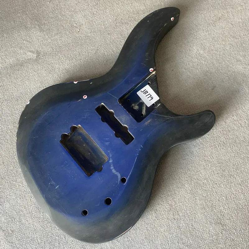 

JB179 Gradient Blue Electric Guitar Bass Body 4 Or 5 String Solid Wood Custom Pickups Replace and DIY Parts Paints Damages