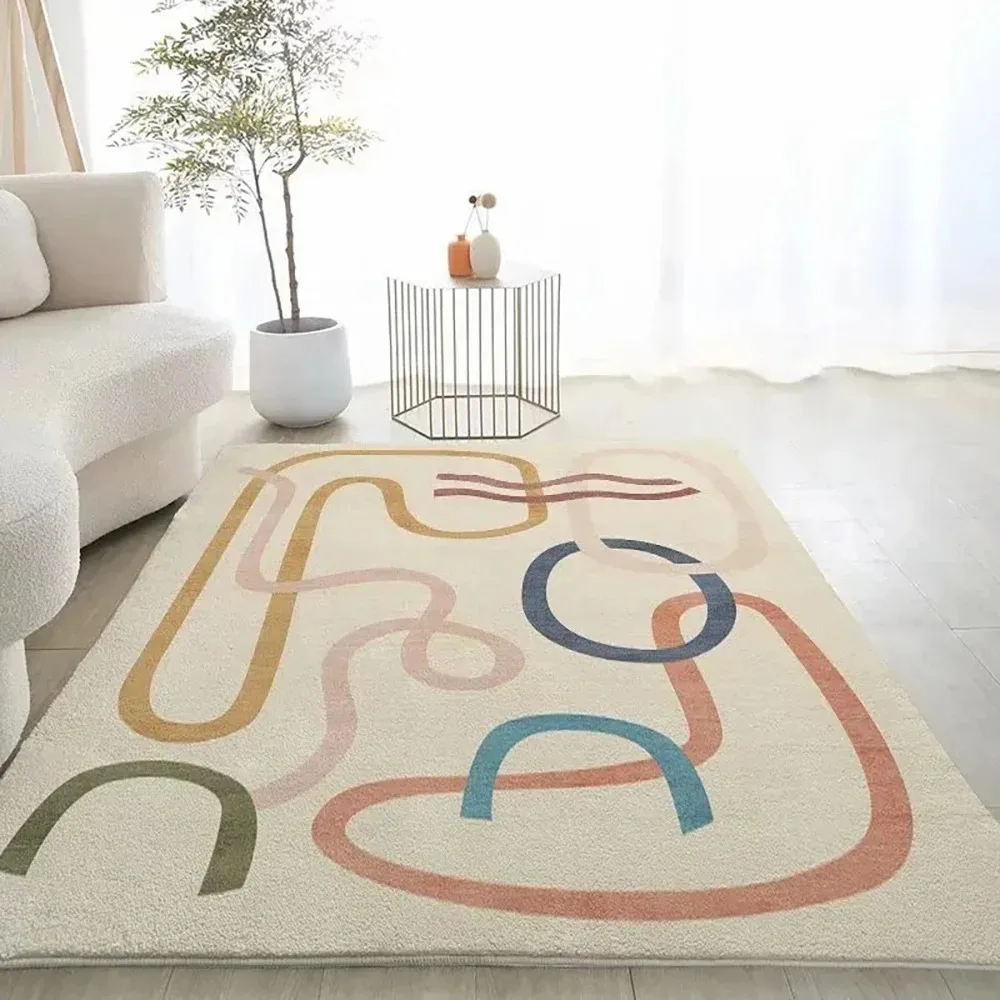 

Nordic minimalist style Rug Carpet for Bedroom Living Room Home Sofa Decoration Large Decor Floor Mat Gift Washable Rug