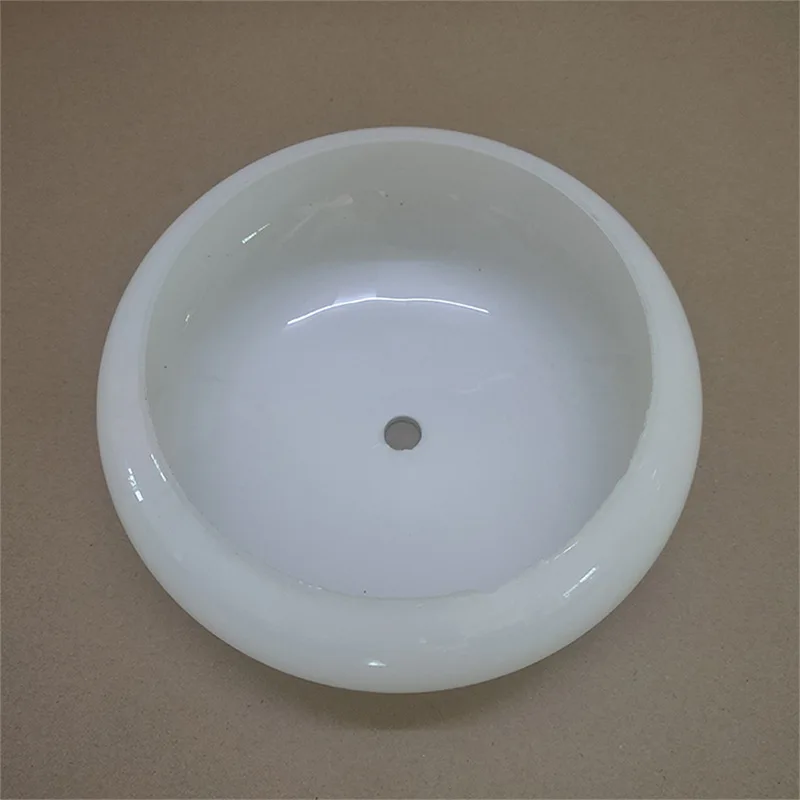 Glass Lampshade Imitation Jade Bottom Bowl Semi-circular Pendant Light Bottom Tray Outer Shell Cover