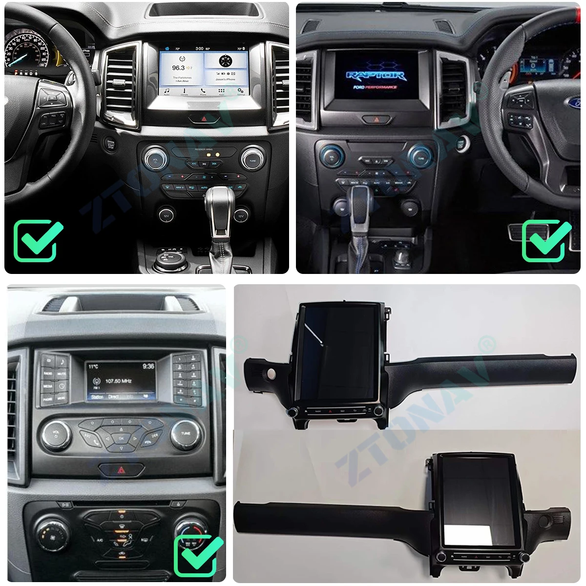 For Ford Ranger Everset F550 2016 2017 2018 2019 2020 2021 Car Radio Car Stereo Multimedia Player GPS Navigation Tesla Screen