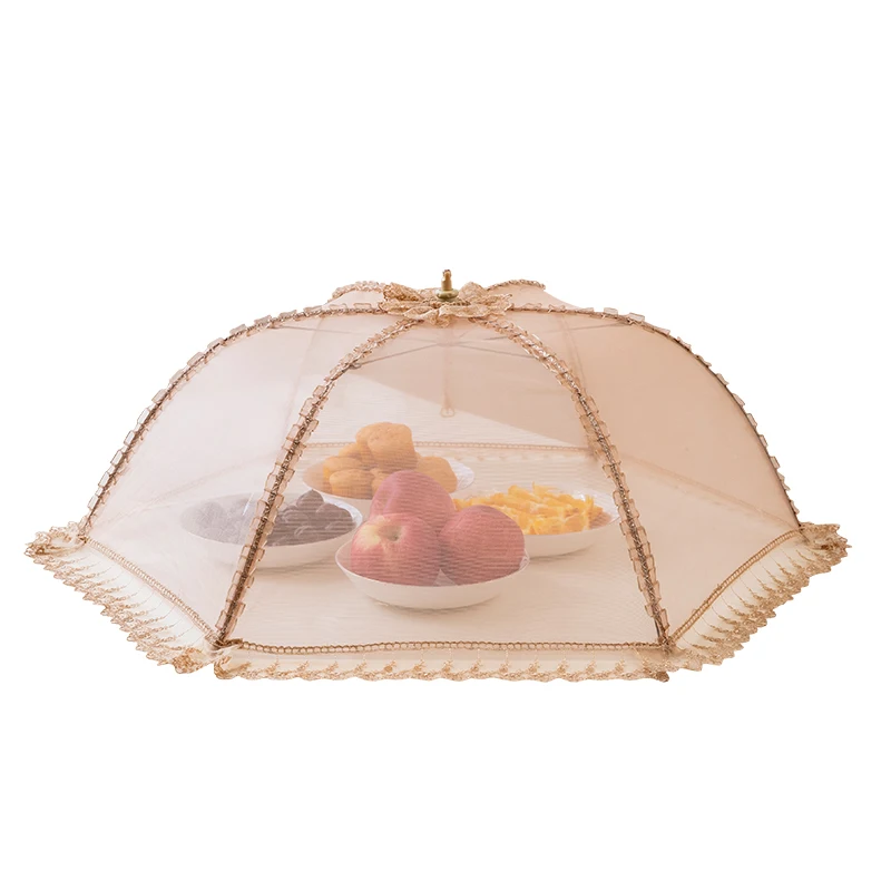 

Large Foldable Food Cover with Breathable Mesh Dust Insect and Fly Protection, Kitchen Table Umbrella for Home Use