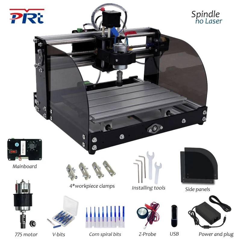 Imagem -02 - Pro 4040 Máquina de Gravura Gravador Router Escultura Fresagem Cnc Laser Mark Grbl Er11 para Madeira Pvc Pcb Couro Mdf Prtcnc3018