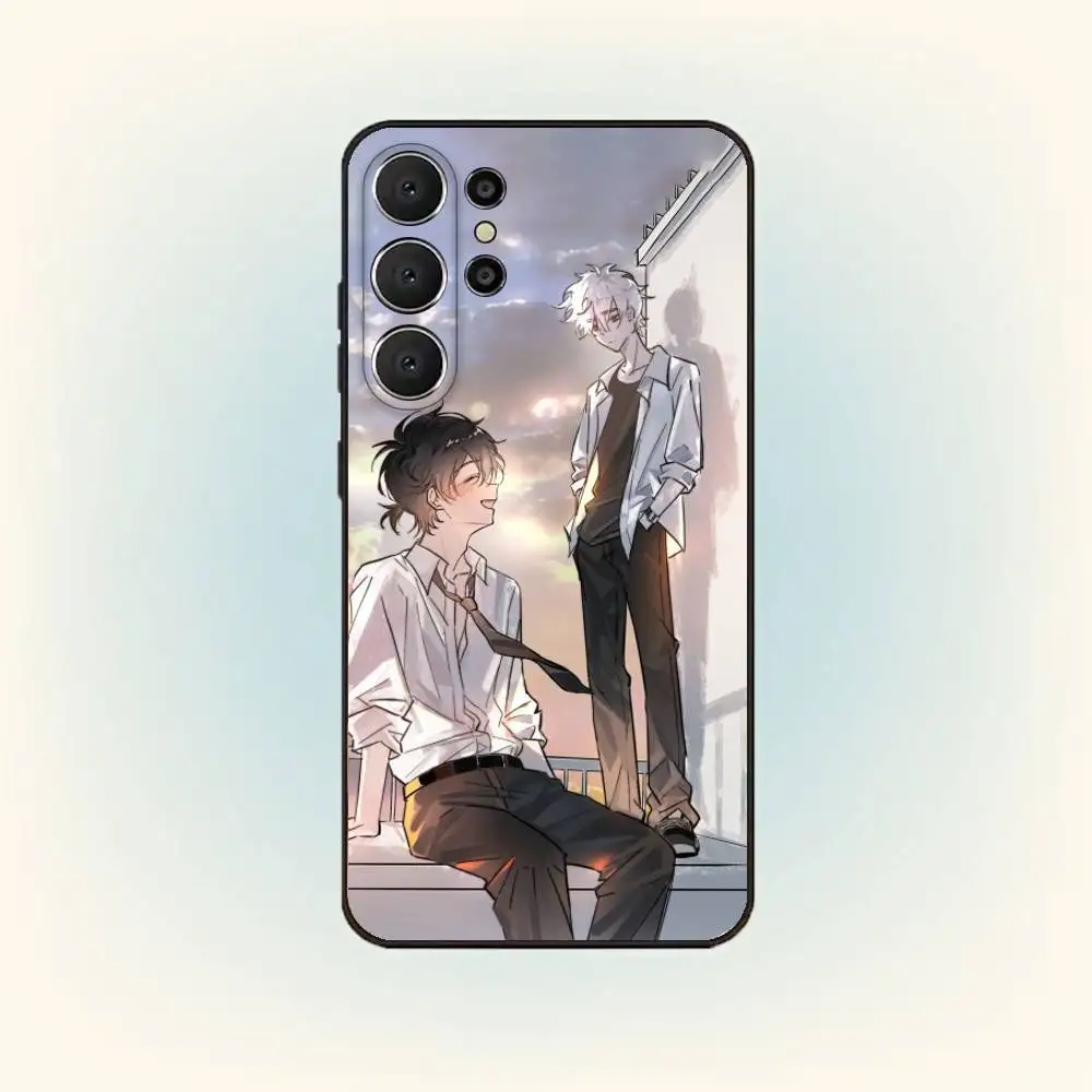 L-Lu G-Guang L-Link C-Click Capa de telefone para Samsung S25, S24, S21, S22, S23, S30, Ultra, S20, Plus, Fe, Lite, 10,9,5G Capa preta