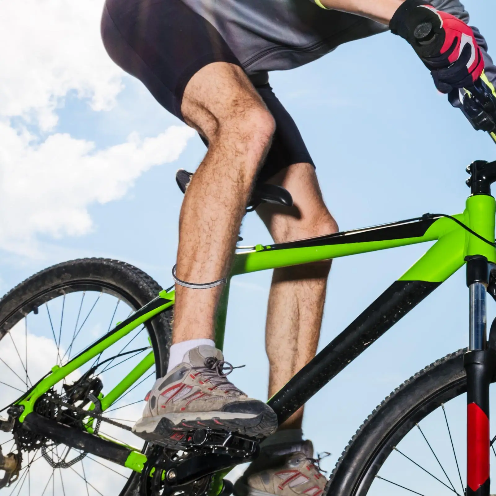 Reflective Leg Wraps Bicycles Clip 1 Set Ankle Safety Bands Elastic Trousers Adjustable Secure Fit For Fishing Outdoor Riding