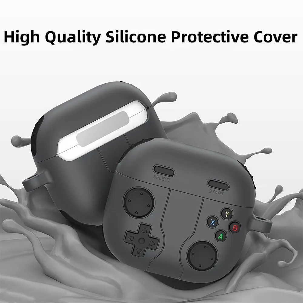 New Retro Games Console Silicone Case For Airpods 4 Case Wireless Bluetooth Earphone Protective Case For Airpods 4 with Keychain
