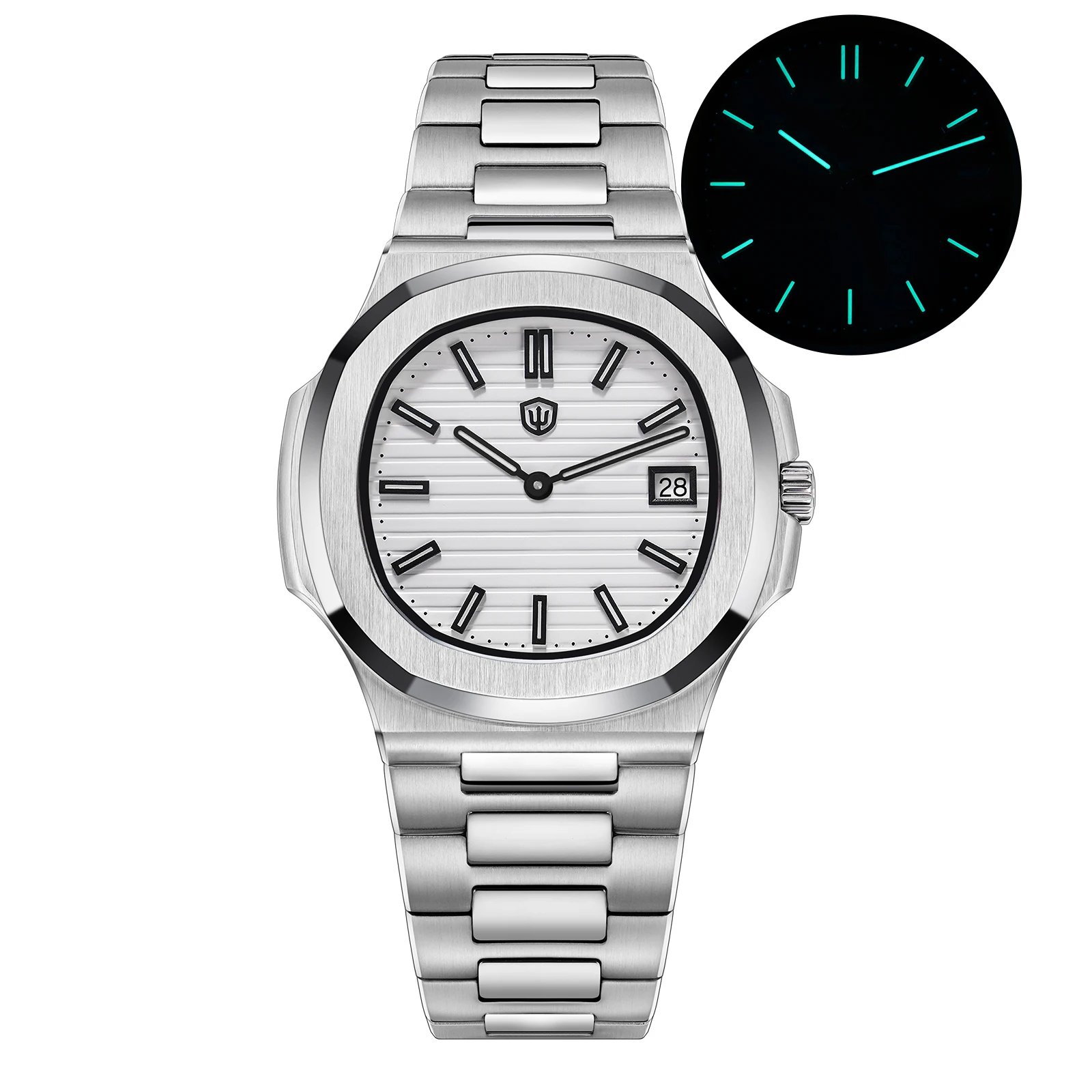 Watchdives WD00013 Men Watch Swiss Ronda 714 Movement Mechanical Watches Sapphire Stainless Steel Waterproof 100m Wristwatch