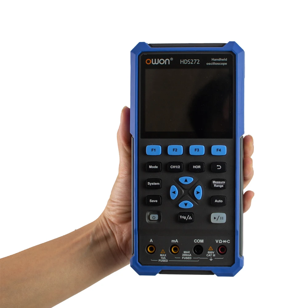 OWON HDS242 HDS272 2CH Handheld Digital Oscilloscope Portable Multimeter True RMS 40MHz/70MHz USB Type C 3.5inch 8 bits Tools