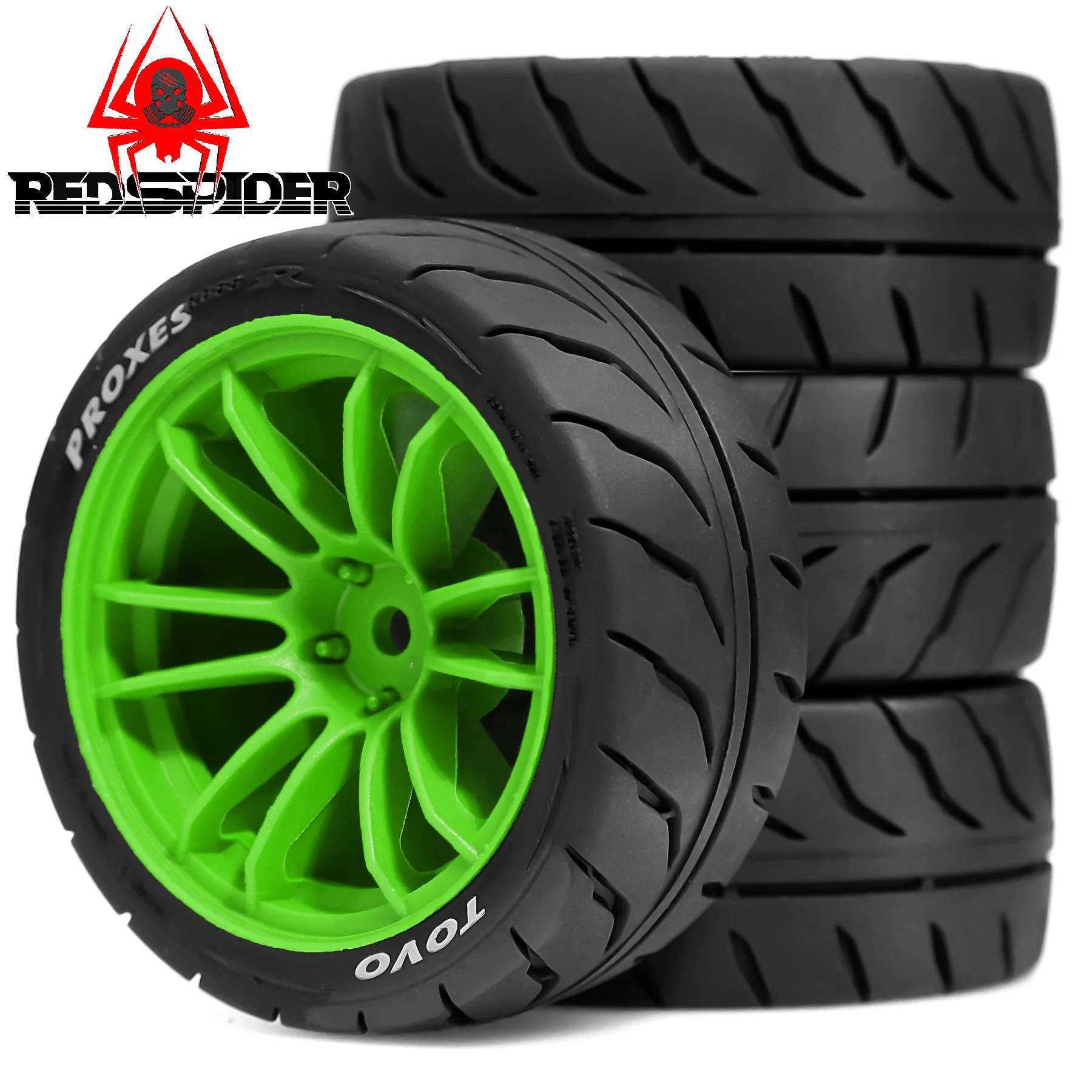 4 stuks OD 68mm Rubber Wiel 12mm Hex voor Tamiya TT01 TT01E TT02 TT02B TA06 XV01 XV02 PTG-2 1/10 RC Racewagen Upgrade Onderdelen