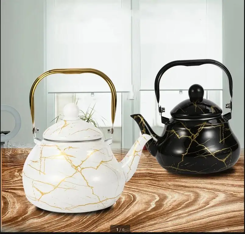 

1,5/2/2.5L имитация мрамора эмаль воды чайник пищевой класс чайник для чая и воды совместимый с газ