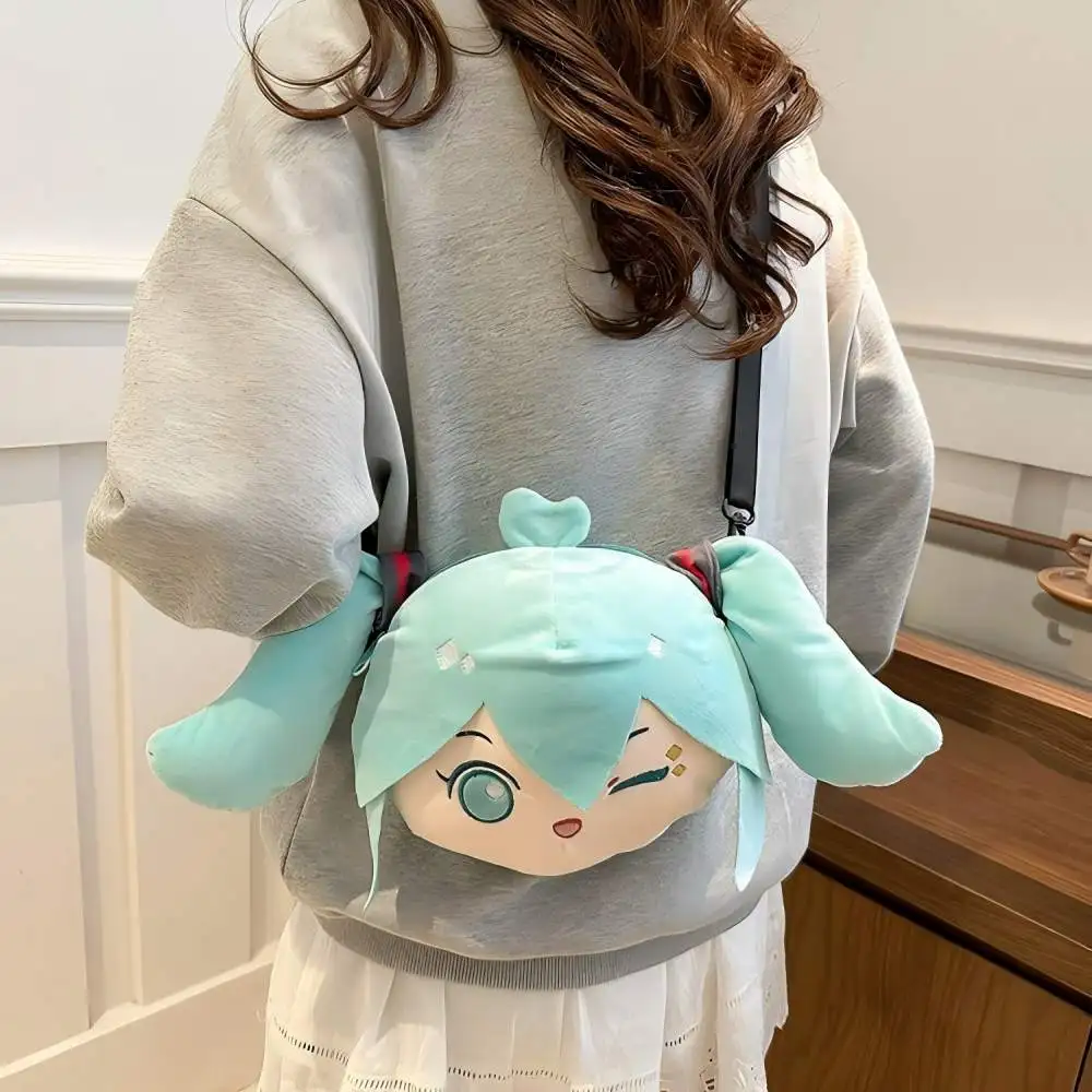 @**Hatsune Miku Anime Cos Crossbody Bag Plush Backpack Kindergarten Plush Cartoon Backpack Itabag Couple Festival Gift view 6