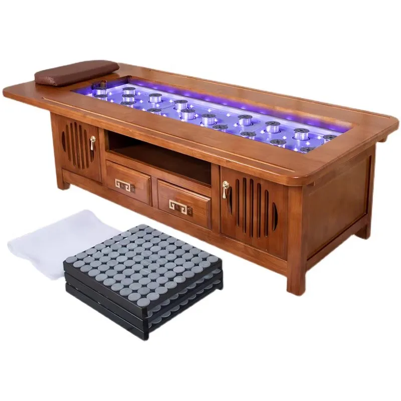 Intelligent smokeless moxibustion bed physical therapy bed