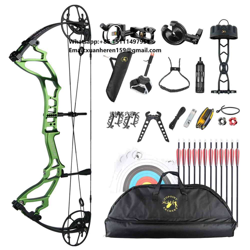 

TOPOINT Vigor Basic Pack Hunting Compound Bow for Pro& Arrow Storage Archery Hunting Shooting Durable Plastic Feather Material