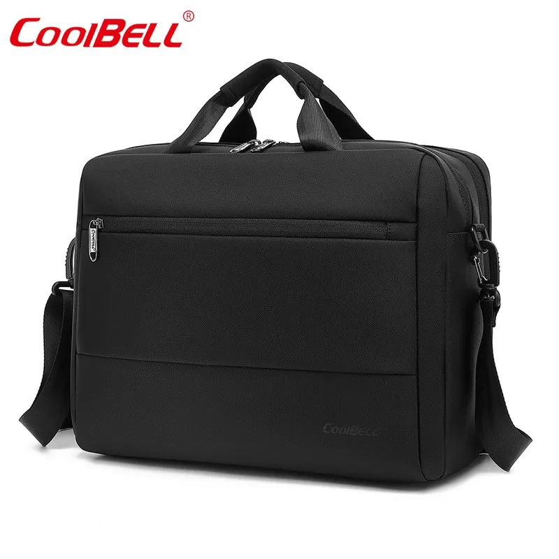 Bolso impermeable de doble capa para ordenador portátil de negocios, bandolera anticaída de un solo hombro para hombre, Bolsa protectora para ordenador portátil