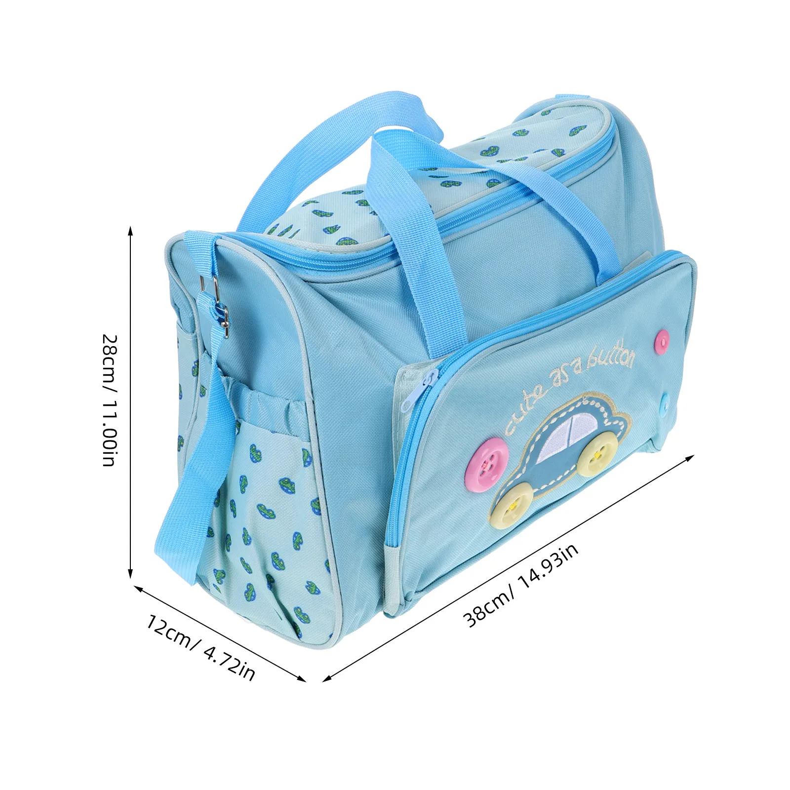 4-in-1 الأزرق الداكن حفاضات الطفل حقيبة المومياء حمل سعة كبيرة متعددة الوظائف سيارة نمط الحفاض تغيير الوسادة مجموعة السفر #3