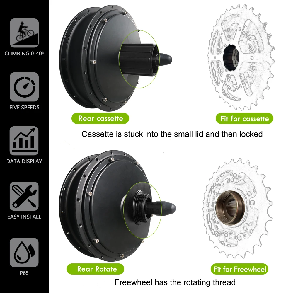 Electric Bike Conversion Kit 36V48V 500W Brushless Gearless Front Hub Motor Wheel For eBIKE Conversion Kit 20-29 Inch 700C