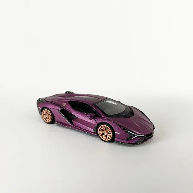 MINIGT 1:64 Modelo Carro Lambor Sian FKP 37 Veículo Esportivo de Metal Roxo Mate # 588 LHD