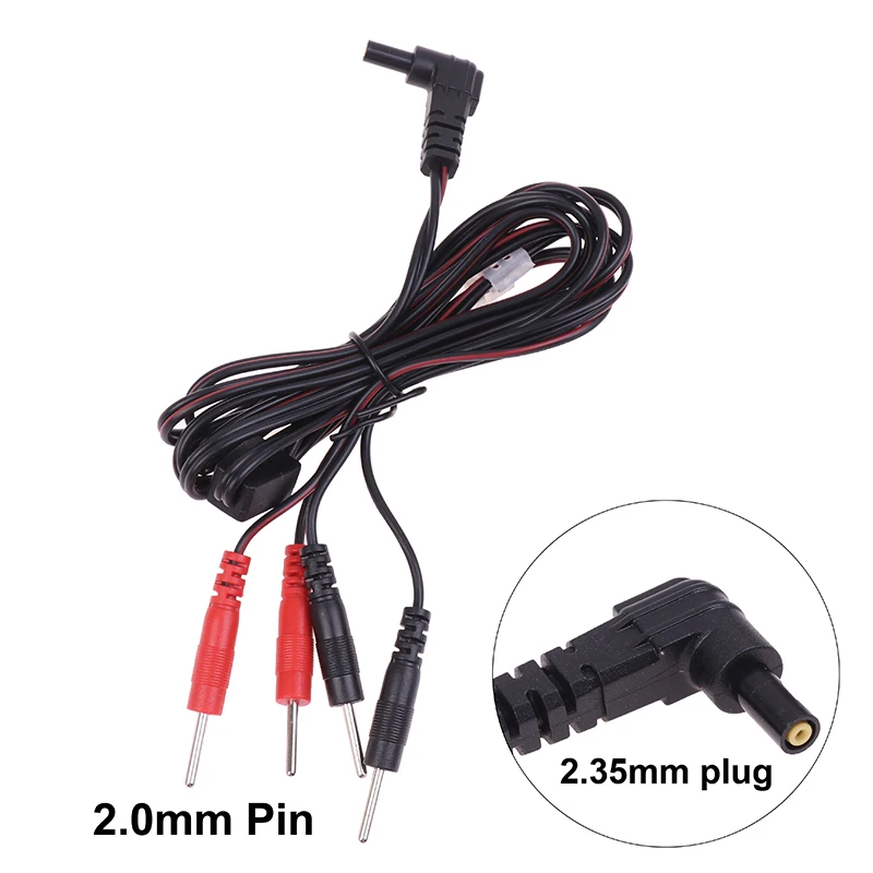 2.35mm New Electrotherapy Electrode Lead Electric Shock Wires Cable For Massager Connection Massage And Relaxation