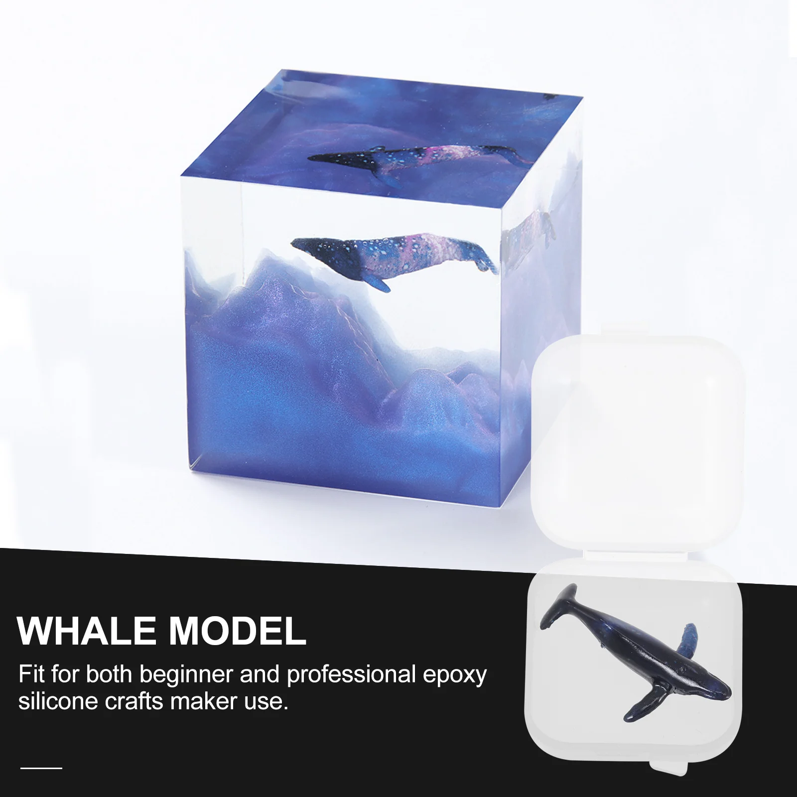 DIY Mini Whales Epoxy Filled Landscape Filling Materials Miniature Filler Toy Silica Gel 3D Models