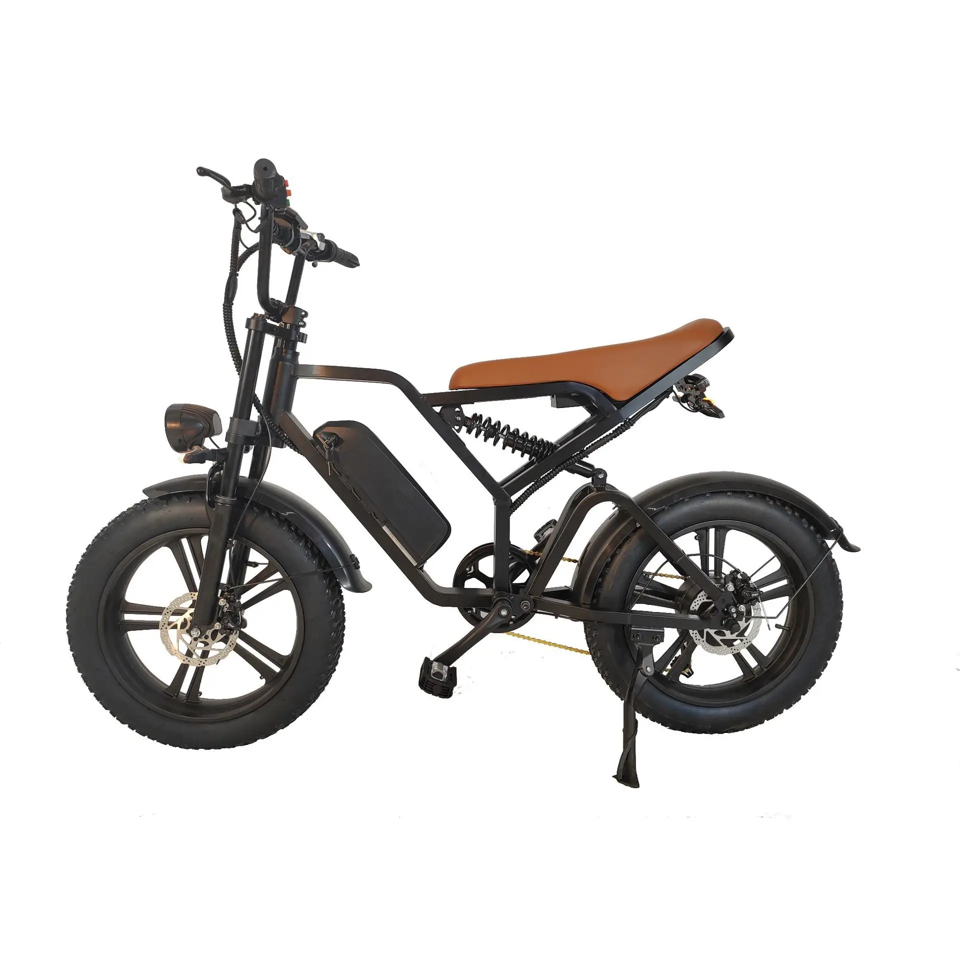 

STLF Snow retro electric bicycle 20 inch double motor power electric bicycle wholesale double drive power electric vehicle
