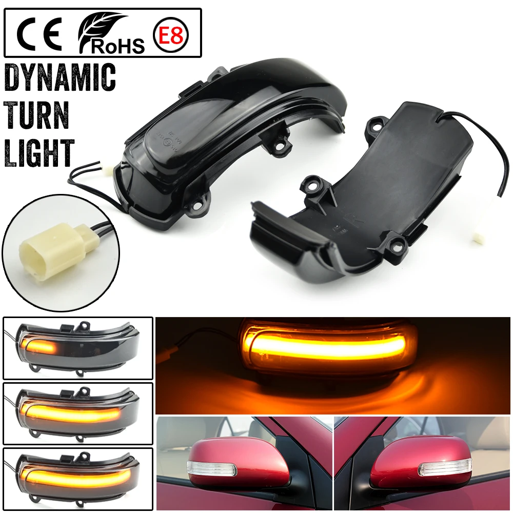 2010-2014 For Toyota COROLLA (S.AFRICA)  Car Dynamic LED Turn Signals Light Rear View Mirror Sequential Lamps