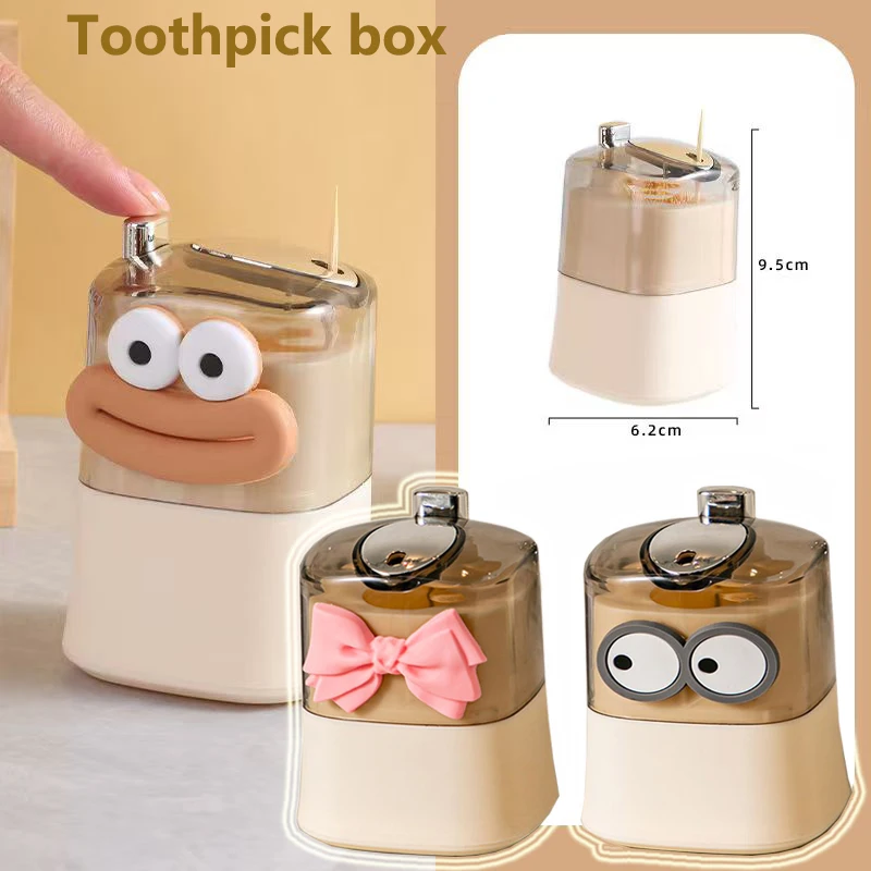 Automatic Pop-up Toothpick Box  Creative Toothpick Storage Boxhome Living Room Dining Room Push-type Toothpick Holder