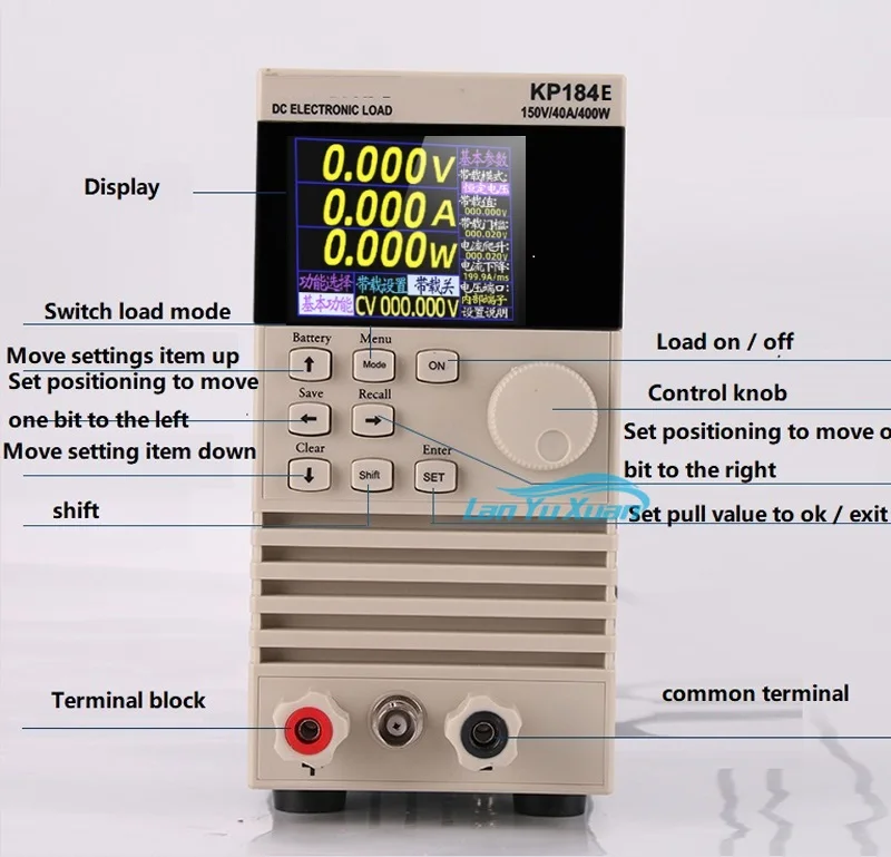 KP184E 150V 40A 400W LCD Display electronic load battery capacity tester