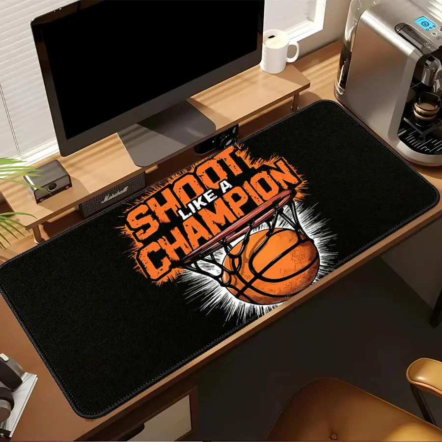 Basketball Champion Text Waterproof Mouse Pad Computer Laptop Pad office Pad Desk accessories Game Console Pad Keyboard Mouse