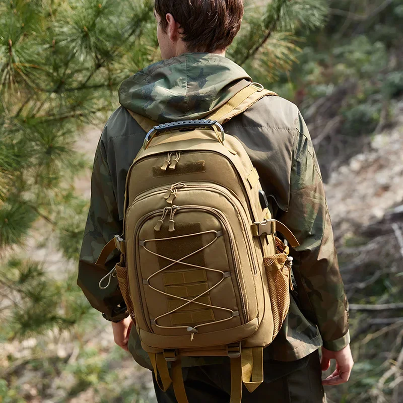 Casual Men's Outdoor Wear-resistant Hiking Mountaineering Waterproof Multifunctional Camouflage Backpack