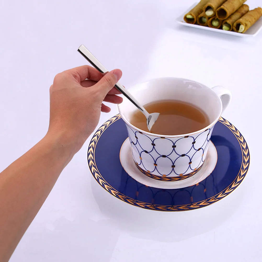 

2pcs Stainless Steel Ladle Scoops Stirring Spoon Long H Tea Coffee Ice Cream Premium Material Suitable Bar Home Party Mixing