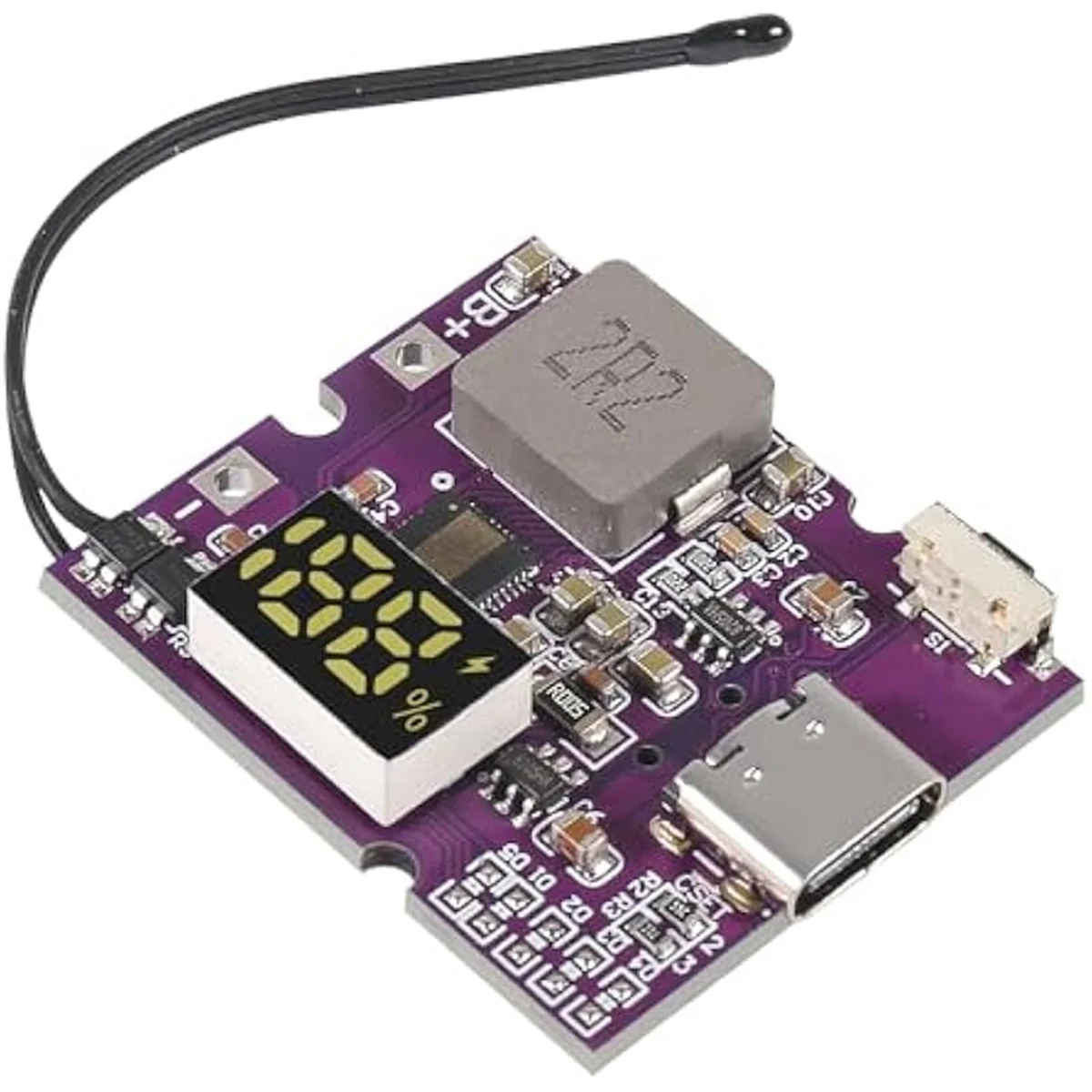 ABNJ 2 szt. Power Bank 22.5W Dwukierunkowe Szybkie Ładowanie Moduł Zasilania Mobilnego Płytka Drukowana z USB Typu C Obsługa PD/QC3.0 2.0