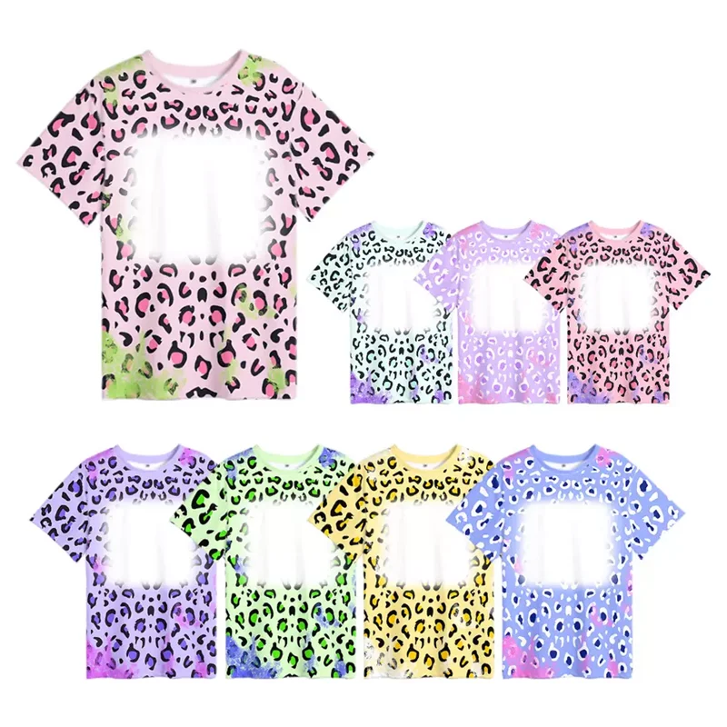 Sublimation Blank Polyester Schnelle Trockene Kleidung Bunte Sport T-shirt Rundhals Kinder Erwachsene Kurzarm Tops Tees Shirt