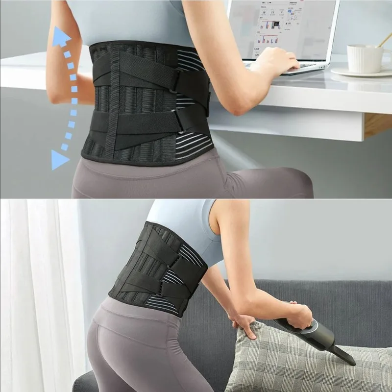 Adjustable Pressure Waist Pad Waist Belt Lumbar Support Brace All‑Season Fitness Sports Safety Compression Back Protective Gear