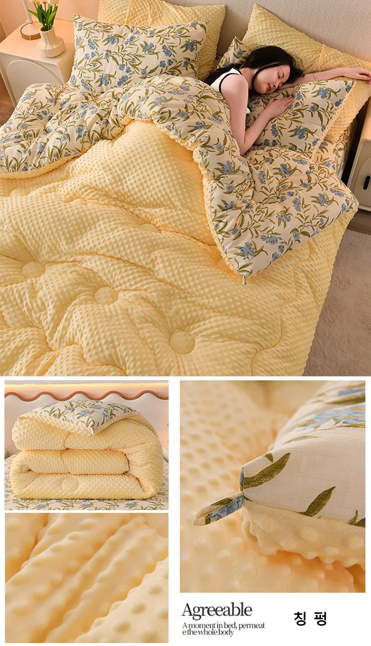 KDJEIKZ Microfiber Is Thickened by 3D Beanie Velvet to Protect the Warm Winter Blanket by Single Double Fall and Winter