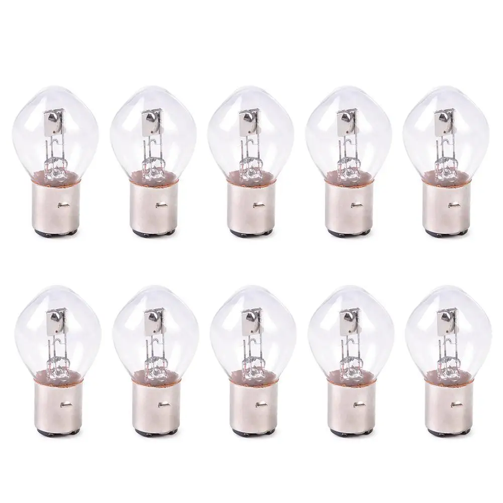 12V Motorcycle Halogen Headlight Bulb B35 12V35/35W BA20D Clear Light Motorcycle Car Brightness LED Bulbs Moped Scooter Lights