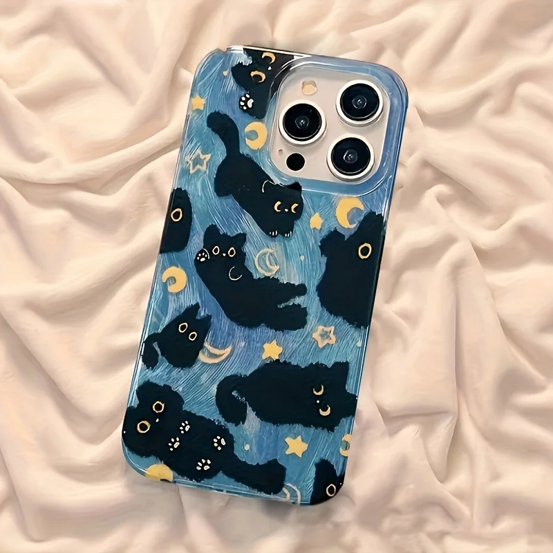 Moon Star Black Cat Design Harte IMD-Handyhülle für Samsung Galaxy S26 S25 S24 S23 Ultra Plus S22 A26 A53 A35 A36 A55 A56 Cover – Detail 5