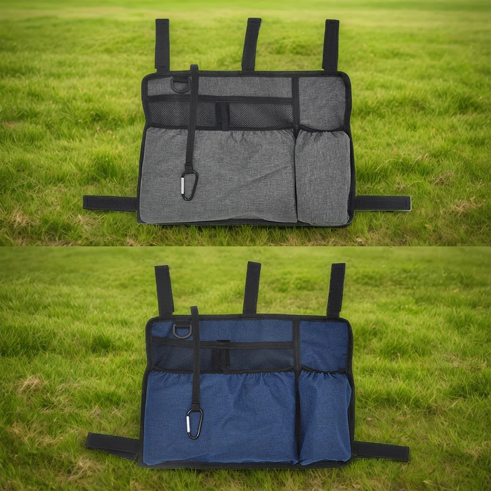 Wheelchair Bag Waterproof Walker Bag with Cup Holder Multi-Pockets Armrest Side Storage Bag Large Capacity Adult Folding Walkers