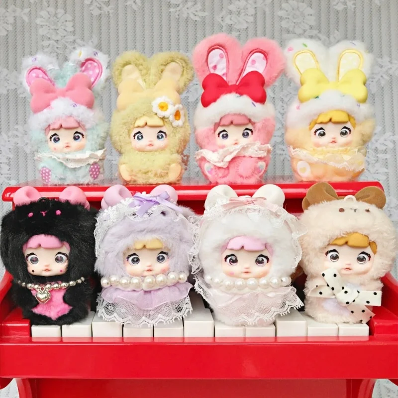 

Новый оригинальный Nommi Baby V2 Sweetheart Bunny Series Mini Blind Box Kawaii Nommi Rabbit Mystery Box Пушистая подвеска Праздничный подарок