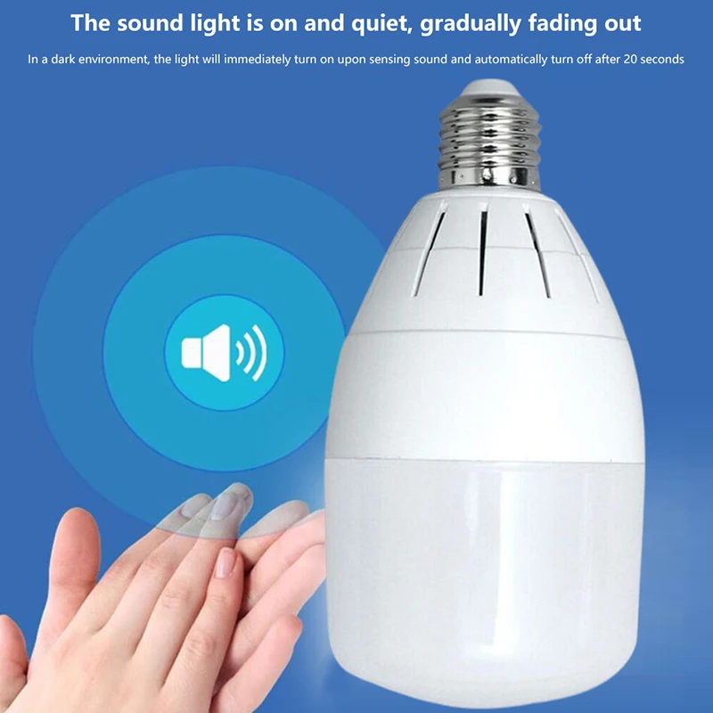 1 Piece 7W 9W 12W 15W LED Motion Sensor Lamp E27 Universal Bulb Smart Sensor For Home Sound And Light Control Sensing Bulb Lamp
