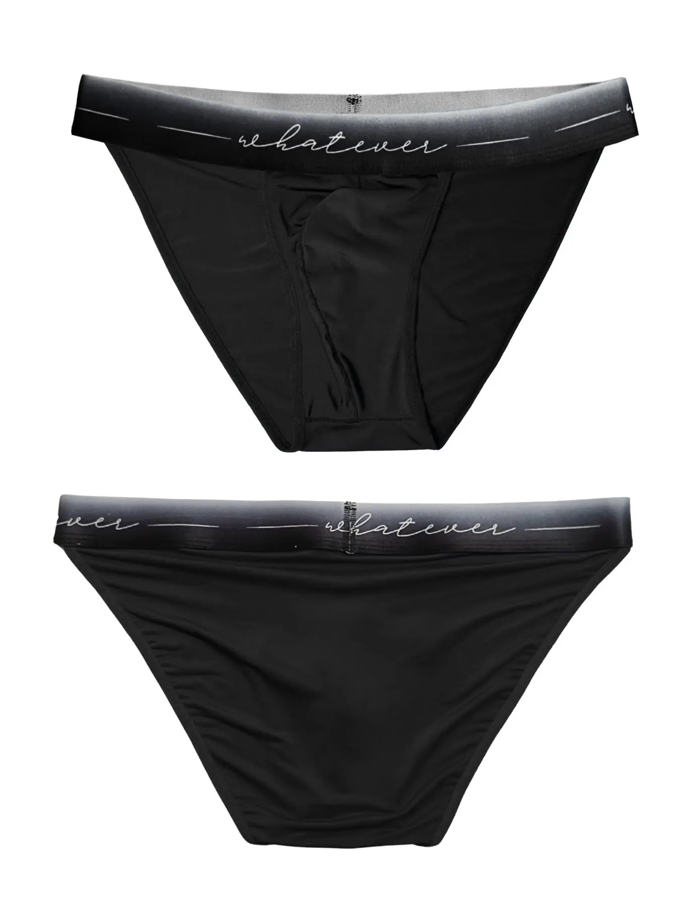 1 Piece Men's Briefs with Gradient Letter Print Waistband, Sexy Semi-Sheer Ultra-Thin Cool Breathable Soft Casual Men Underwear