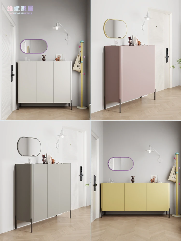 Shoe cabinet, foyer, storage and storage, integrated entrance by the wall,French Italian minimalist household entrance cabinet