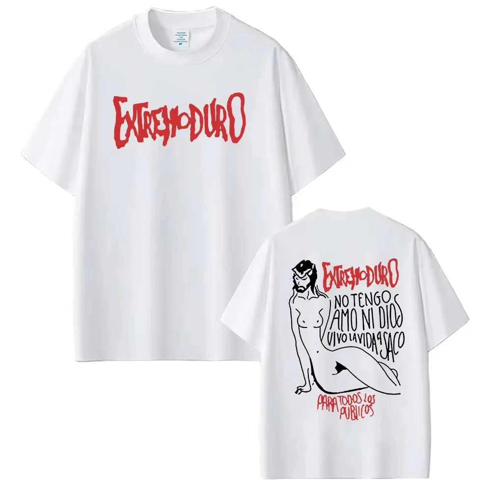 2026 Unisex High Quality Cotton Y2K Hip Hop Punk Short Sleeve T-Shirt, Men's Tour Merch Tee for Rock Band Extremoduro T-shirt