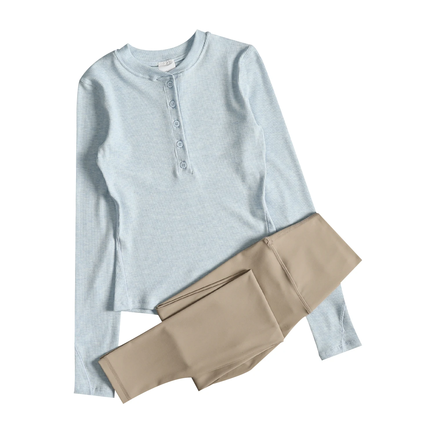 秋の女性用ランニングトレーニングスーツ スリムフィット ピラティス スポーツ 長袖ズボン プロスポーツフィットネススーツ