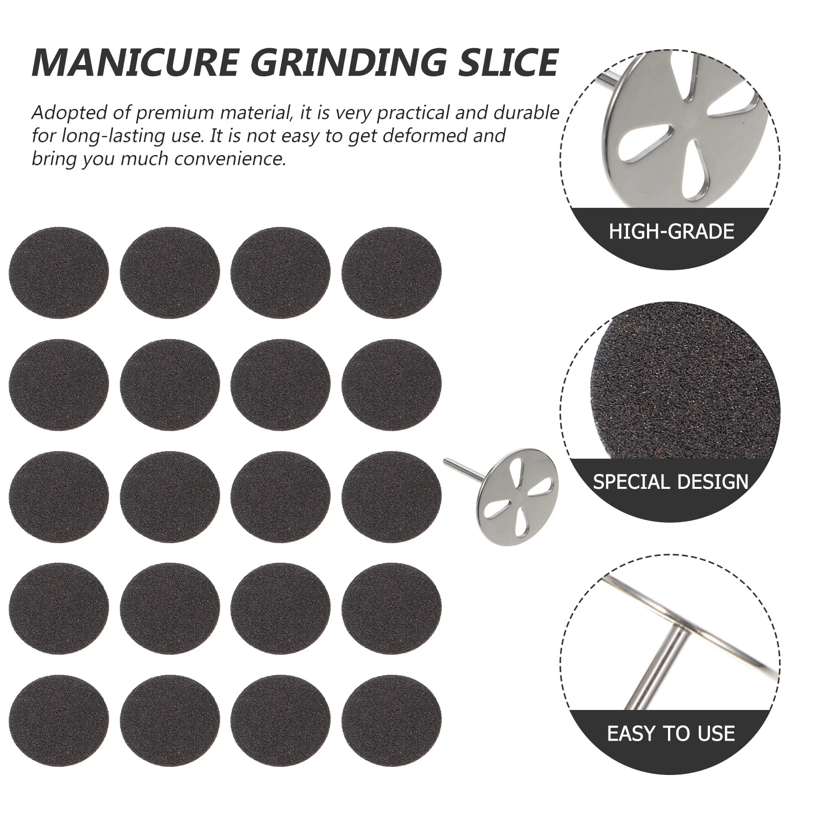 1 set 1 Set Nail Sanding Slices For Dead Skin Removing Tools Electric Grinding Accessories Manicure Pedicure Sandpaper Discs