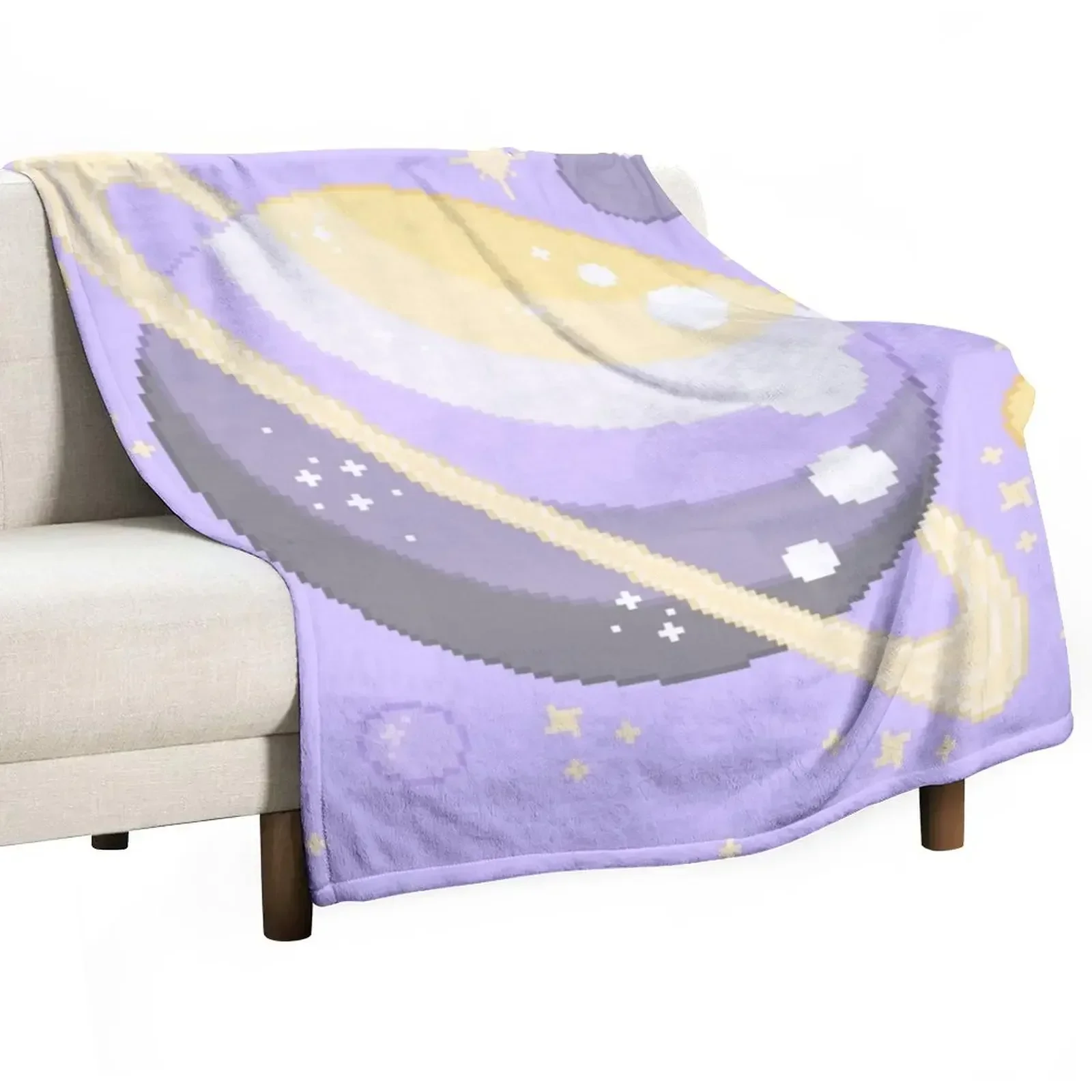 

Nonbinary Pride Pixel Planet Throw Blanket Thermals For Travel Comforter Sofas Blankets