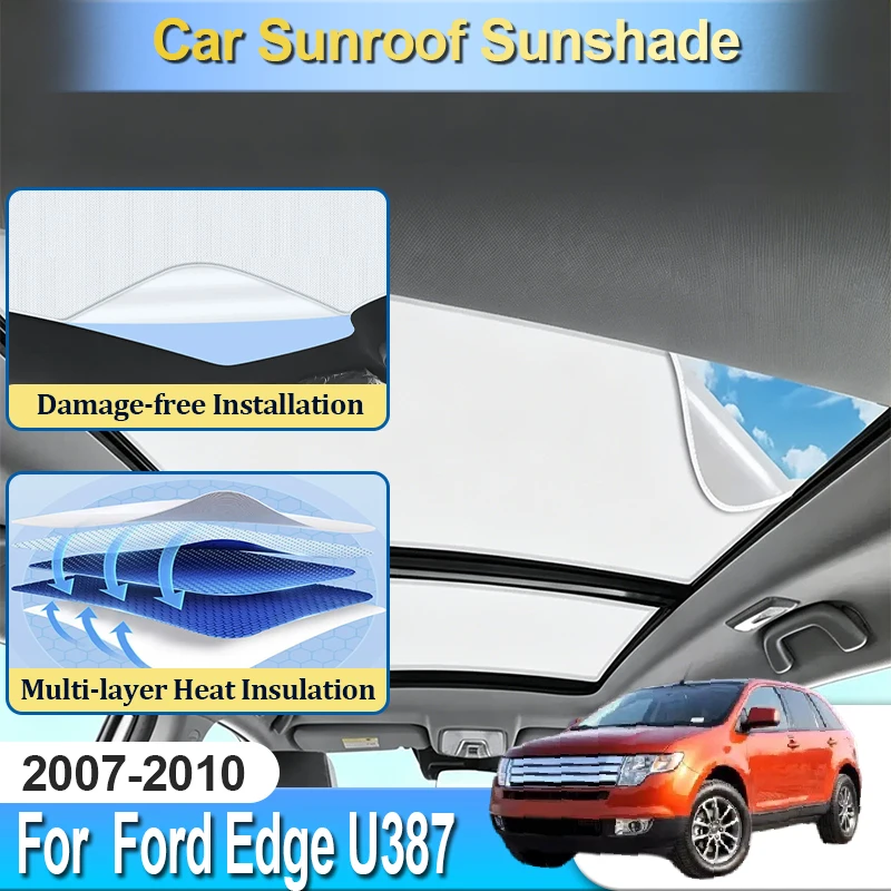 

For Ford Edge U387 Accesories MK1 2007 2008 2009 2010 Electrostatic Static Cling Sunroof Sunshade Sun Cover Blocker Car Tools